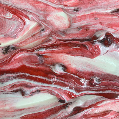 Eishaus-Vorratsbecher Weiße Schokolade mit Himbeeren Eishaus-Vorratsbecher Weiße Schokolade mit Himbeeren